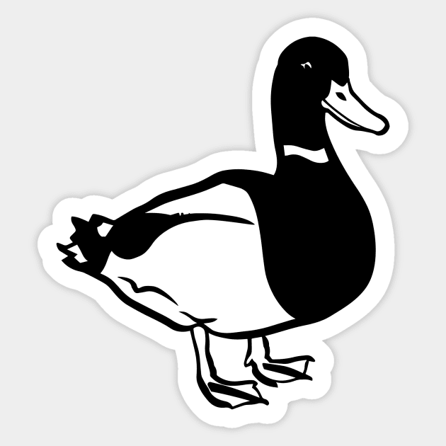 Duck Sticker by tribbledesign